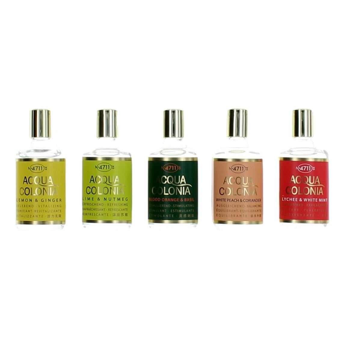Bottle of Acqua Colonia by 4711, 5 Piece Variety Set for Unisex